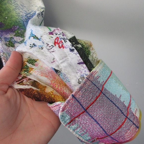 Robert Graham Mack Daddy Classic Fit Button Down Shirt Men L Watercolor 284 - Picture 15 of 16